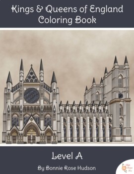 Preview of Kings and Queens of England Coloring Book-Level A
