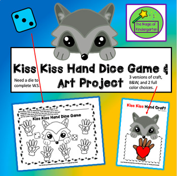 Preview of Kiss Kiss Hand Dice Game & Craft~ Storybook Companion