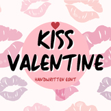 Kiss valentine | Handwritten font, Decorative Fonts, Displ