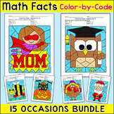 Addition & Subtraction Coloring Pages Bundle incl. Winter & Valentine's Day Math