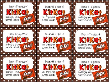 Kit Kat End of Year Gift Tag Break off a piece of KitKat and enjoy your