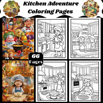 Preview of Kitchen Adventure Coloring Pages