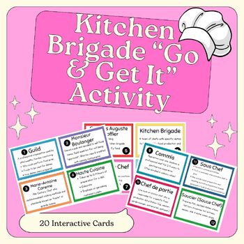 Preview of Kitchen Brigade "Go & Get It" Activity | BOH, FACS, FCS, CTE