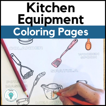 Drawing Kitchen Utensils, Coloring Page Kitchen