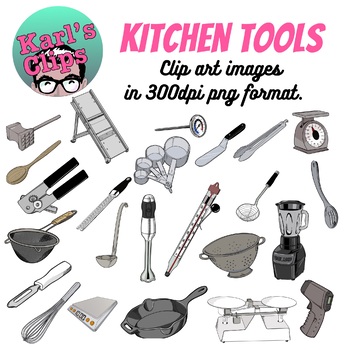 Cooking Tools Clipart, Cute Kitchen Items, Kitchen Tools, Chef, Bakery,  Baking Tools, Clipart, Clip Art, Commercial Use -  Sweden