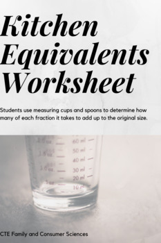 Measuring Cup Fractions: Visual Equivalents (Quarters, Thirds, Halves &  Wholes)