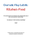 Kitchen-Food Labels for Dramatic Play