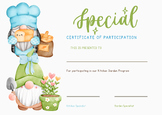 Kitchen Garden certificate of participation