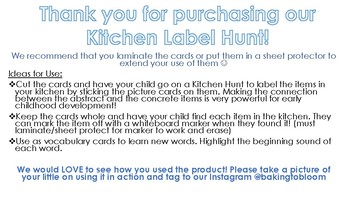 Preview of Kitchen Item Hunt