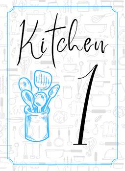 Preview of Kitchen Lab Number Signs