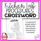 Kitchen Lab Procedures Crossword Puzzle | Family Consumer 