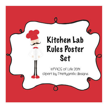 Preview of Kitchen Lab Rules Poster