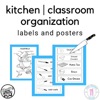 Preview of Kitchen Equipment And Tools Organization Using Labels And Posters