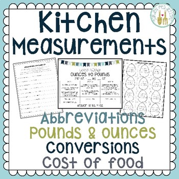 Preview of Kitchen Math