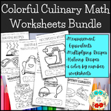 Kitchen Math Bundle | Culinary Math Practice Worksheets | CTE FCS