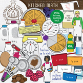Kitchen Math Clip Art, Fractions Clip Art, Measurement Clip Art