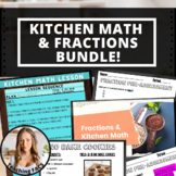 Kitchen Math & Fractions Lesson, Slides, Note Guide, & Rec