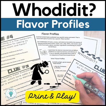 Preview of Flavor Profile Herbs and Spices Game "Whodidit"  Culinary, FACS, Life Skills