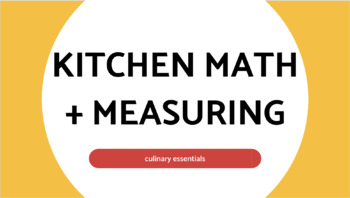 Preview of Kitchen Math and Measuring Notes and Presentation