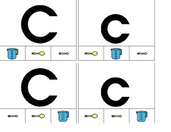 Preview of Kitchen Measurements & Abbreviations Clip Cards: Cup, Tablespoon & Teaspoon