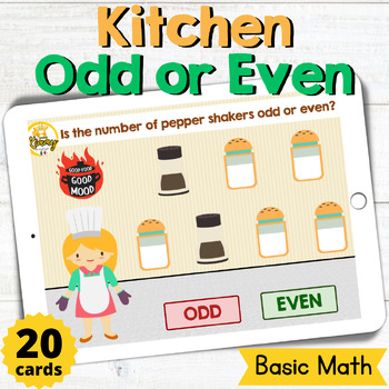 Preview of Kitchen Odd or Even Boom Cards