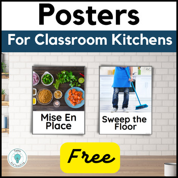 Preview of Kitchen Posters for Cooking in the Classroom - FCS, Life Skills, Culinary