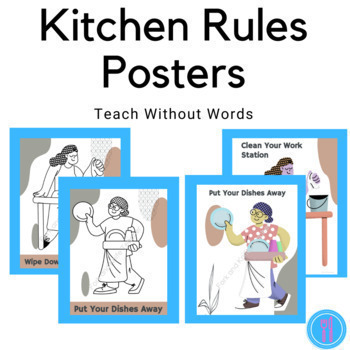 Preview of Kitchen Rules Classroom Management And Rules Poster For The FCS Class