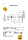 Kitchen Safety Crossword Puzzle with Answer Key