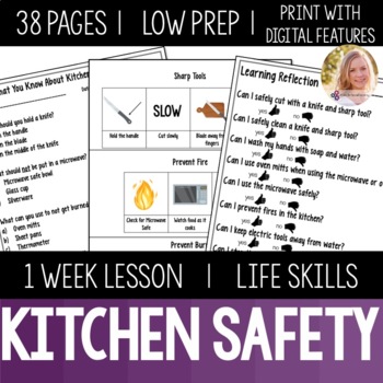 Preview of Kitchen Safety Lesson Functional Life Skills Special Education