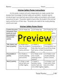 Kitchen Safety Poster Rubric & Instructions