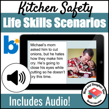 Preview of Kitchen Safety Scenarios w/ Audio Boom Cards™