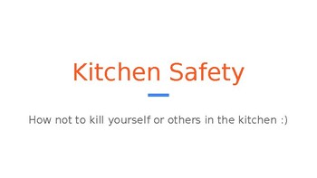 Preview of Kitchen Safety Unit