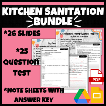 Preview of Kitchen Sanitation BUNDLE | FACS, FCS, Cooking