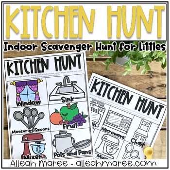 Preview of Kitchen Scavenger Hunt Indoor Activities for Toddlers and Preschoolers