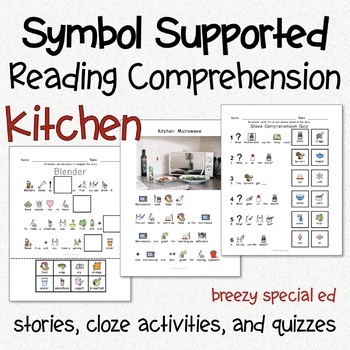 Preview of Kitchen - Symbol Reading Comprehension for Autism / Special Education