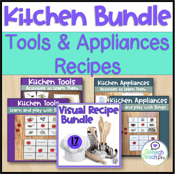 Preview of Kitchen Tools Appliances and Visual Recipes Mega Bundle