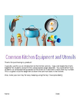 Preview of Kitchen Tools and Equipment Identification