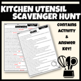 Kitchen Utensil Scavenger Hunt | FCS, FACS, Cooking