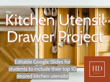 Preview of Kitchen Utensils Mini Project via Google Slides