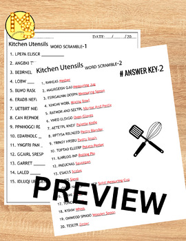 Kitchen Utensils Worksheets Crossword Word Scramble Word Search   Original 8727942 4 