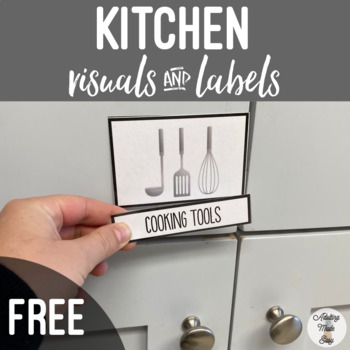 Preview of Kitchen Visuals & Labels FREEBIE