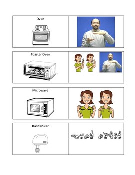 Preview of Kitchen Vocabulary Cards