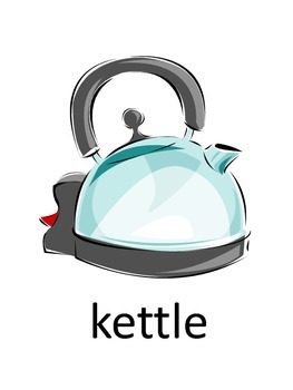 Preview of Kitchen Vocabulary Flash Cards