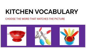 Preview of Kitchen Vocabulary Match
