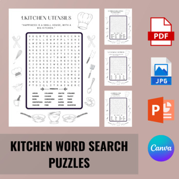 Preview of Kitchen Word Search Puzzles