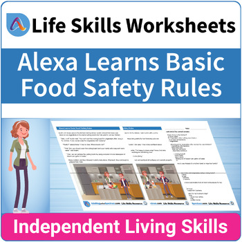 Preview of Kitchen and Food Safety SPED Life Skills Worksheets - Basic Food Safety Rules