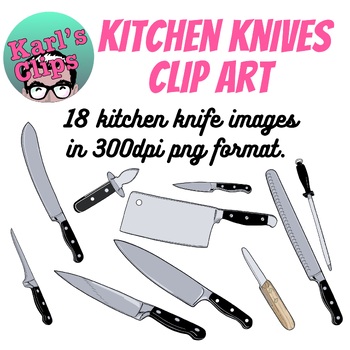 Preview of Kitchen Knives For Cooking And Butchering clip art