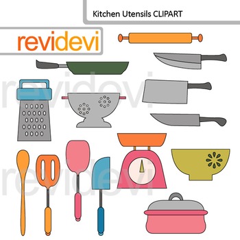 Preview of Kitchen utensils clip art