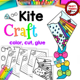 Spring Craft | Kite Coloring Craft with Writing Prompts