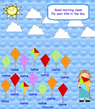 Preview of Kite & Fish May Attendance Interactive Smartboard Morning
